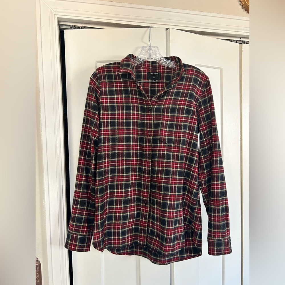Madewell Red and Black Flannel Shirt - Size M
